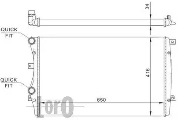 Радиатор охлаждения AUDI A3 Loro 053-017-0019