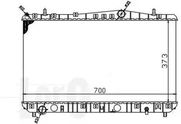 Радиатор охлаждения CHEVROLET LACETTI Loro 007-017-0001