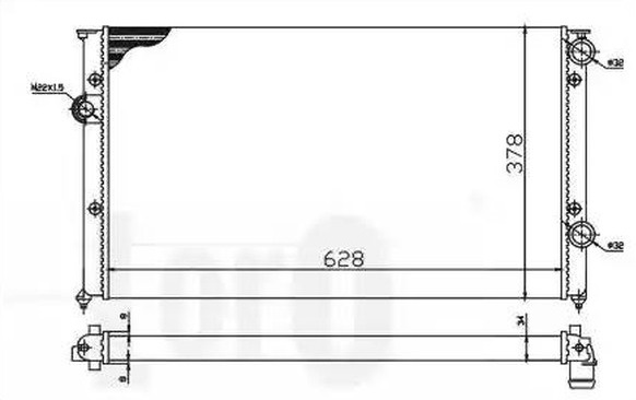 Радиатор охлаждения VW GOLF Loro 053-017-0004