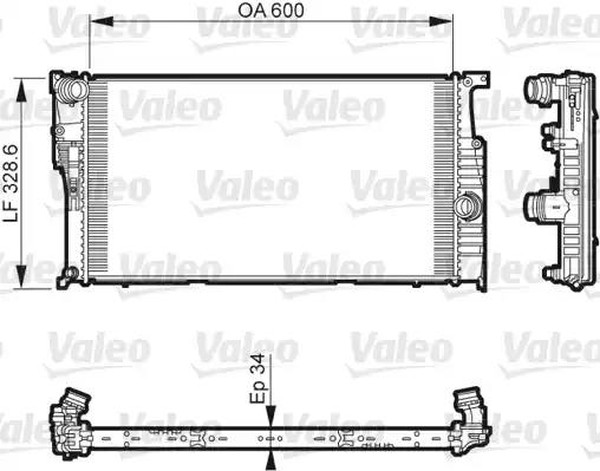 Радиатор охлаждения BMW 3 Valeo 735 612