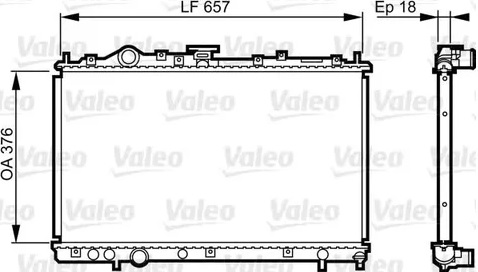 Радиатор охлаждения MITSUBISHI Colt Valeo 732 612