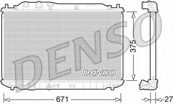 Радиатор охлаждения HONDA CIVIC Denso DRM40029