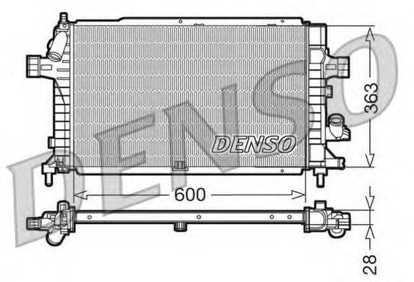 Радиатор охлаждения OPEL ASTRA G Denso DRM20102