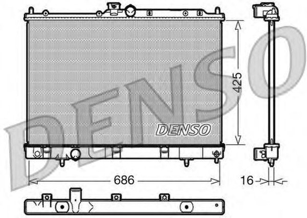 Радиатор охлаждения MITSUBISHI OUTLANDER Denso DRM45031