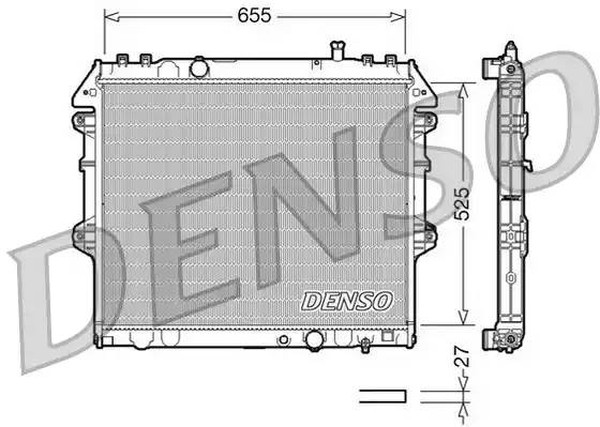 Радиатор охлаждения TOYOTA HILUX Denso DRM50039