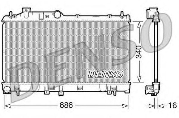 Радиатор охлаждения SUBARU Forester Denso DRM36007