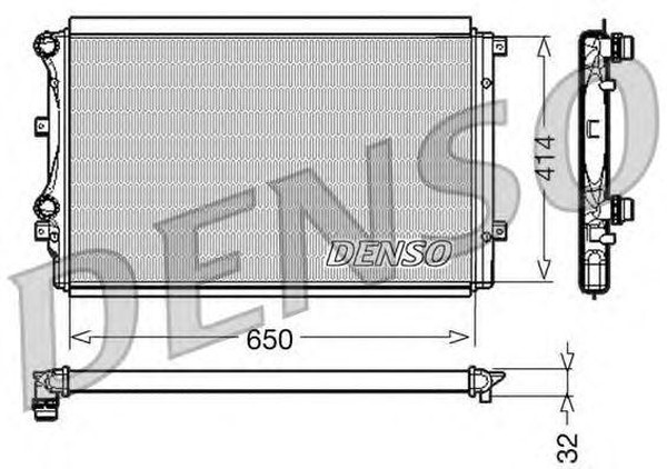 Радиатор охлаждения AUDI A3 Denso DRM32015