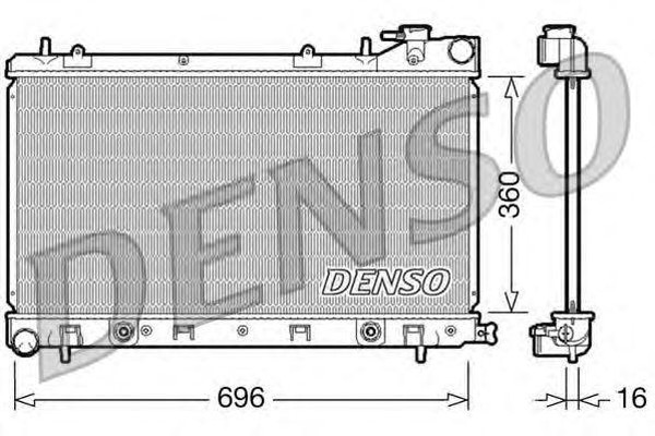 Радиатор охлаждения SUBARU Forester Denso DRM36002