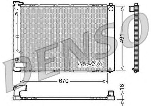 Радиатор охлаждения LEXUS RX Denso DRM50055