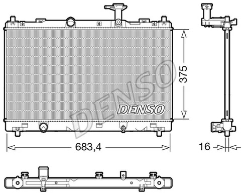 Радиатор охлаждения SUZUKI SX4 Denso DRM47038