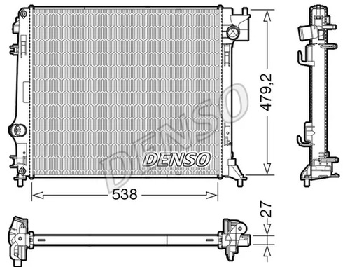 Радиатор охлаждения NISSAN Qashqai Denso DRM46064