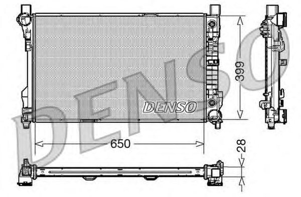 Радиатор охлаждения MERCEDES CLK Denso DRM17079