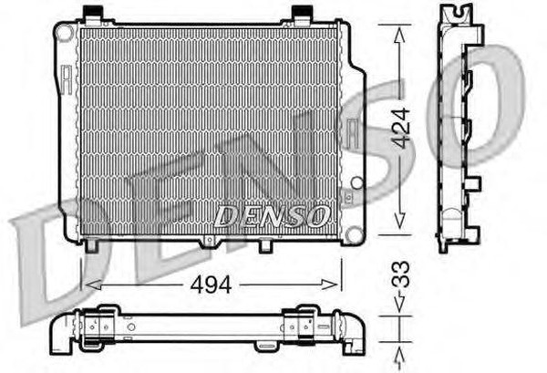 Радиатор охлаждения MERCEDES Coupe Denso DRM17074