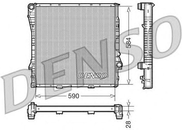 Радиатор охлаждения BMW X5 Denso DRM05115