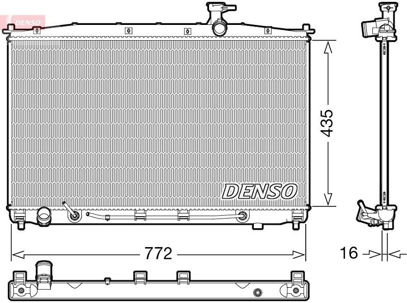 Радиатор охлаждения HYUNDAI Santa Fe Denso DRM41024