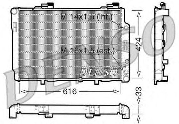 Радиатор охлаждения MERCEDES SLK Denso DRM17071