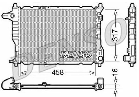 Радиатор охлаждения DAEWOO MATIZ Denso DRM08005