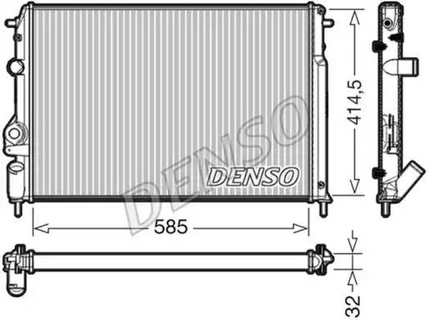Радиатор охлаждения RENAULT Megane Denso DRM23034