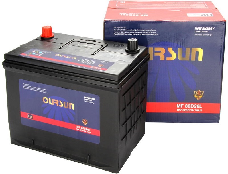 Аккумуляторная батарея SMF OURSUN MF 80D26R (12В, 70А/ч)