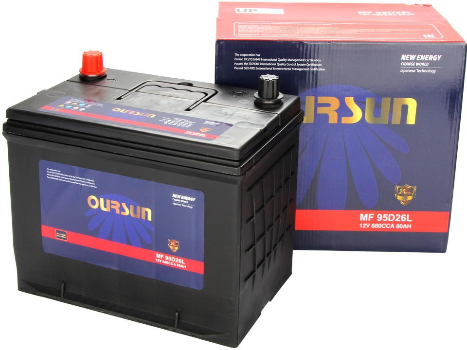 Аккумуляторная батарея SMF OURSUN MF 95D26L (12В, 80А/ч)