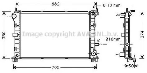 Радиатор охлаждения FORD Focus AVA FD 2379