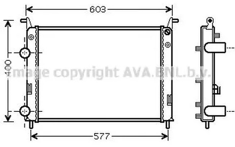 Радиатор охлаждения Fiat Albea AVA FTA2336