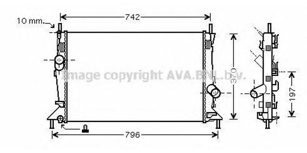 Радиатор охлаждения Ford Focus AVA FDA2369