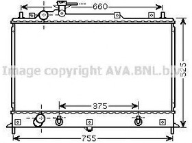 Радиатор охлаждения Mazda CX-7 AVA MZ 2210