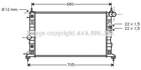 Радиатор охлаждения Opel Vectra AVA OLA2220