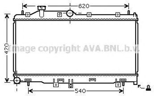 Радиатор охлаждения Subaru Forester AVA SU 2065