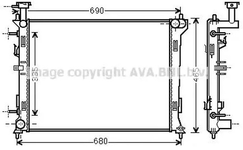 Радиатор охлаждения KIA Cerato AVA KA 2160