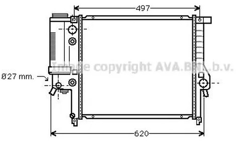 Радиатор охлаждения BMW 3 AVA BW 2125