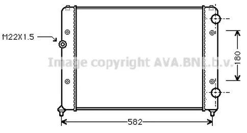 Радиатор охлаждения VOLKSWAGEN Passat AVA VNA2119