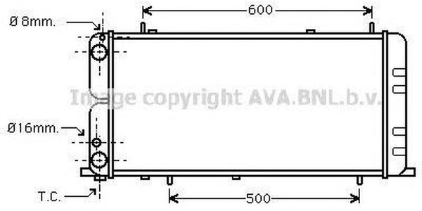 Радиатор охлаждения Audi 100 AVA AI 2051