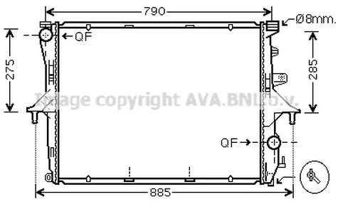 Радиатор охлаждения Audi Q7 AVA VN 2214