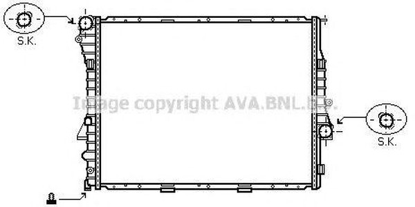 Радиатор охлаждения BMW X5 AVA BW 2274