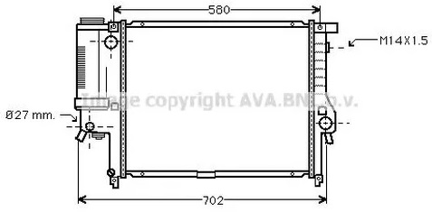 Радиатор охлаждения BMW 5 AVA BW 2121
