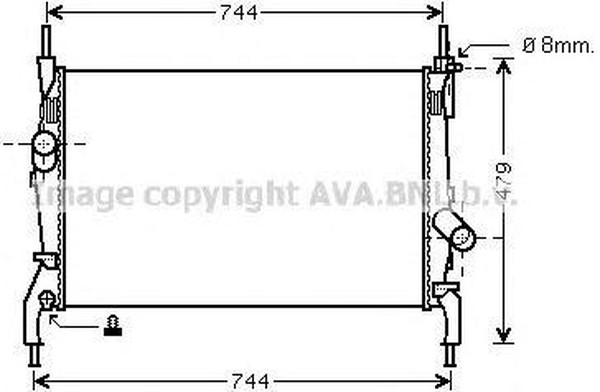 Радиатор охлаждения Ford Transit AVA FD 2404