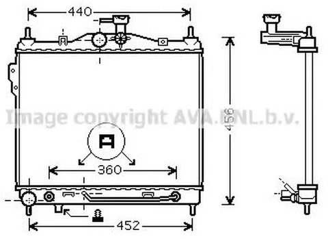 Радиатор охлаждения Hyundai Getz AVA HYA2100