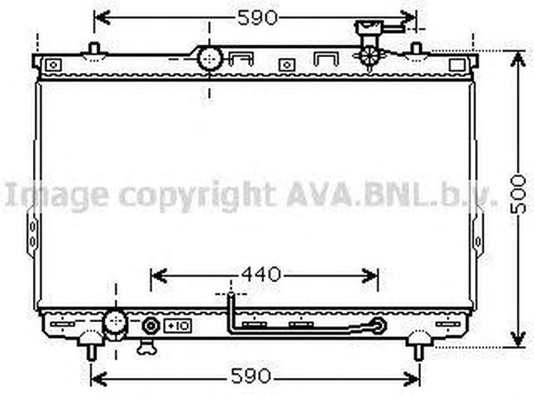 Радиатор охлаждения Hyundai Santa Fe AVA HYA2110