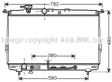 Радиатор охлаждения Hyundai Sonata AVA HYA2107