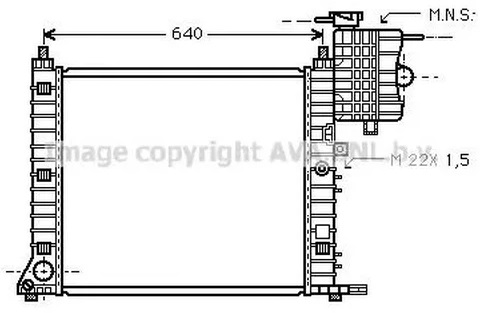Радиатор охлаждения Mercedes V-Class AVA MS 2213