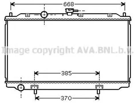 Радиатор охлаждения Nissan Almera AVA DNA2215