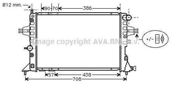 Радиатор охлаждения Opel Astra G AVA OLA2329