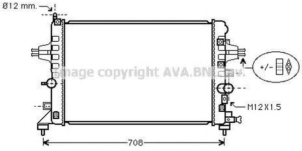 Радиатор охлаждения Opel Astra H AVA OLA2363