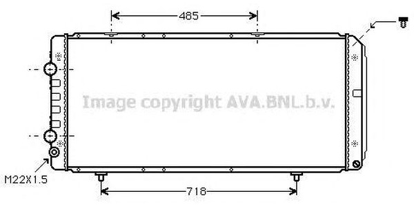Радиатор охлаждения Peugeot Boxer AVA PE 2151
