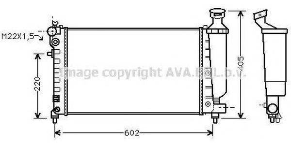 Радиатор охлаждения Peugeot 106 AVA CNA2119