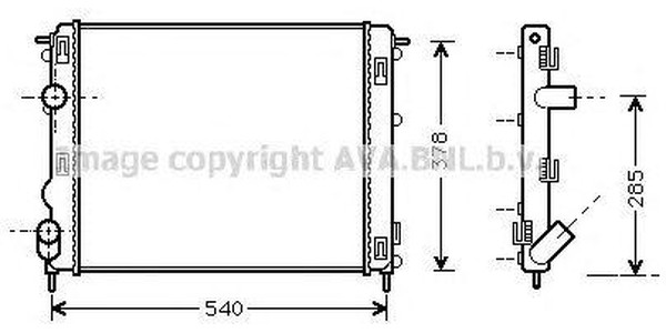 Радиатор охлаждения Renault Clio AVA RTA2270