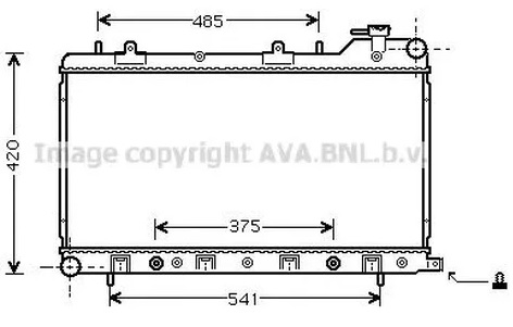 Радиатор охлаждения Subaru Forester AVA SU 2046