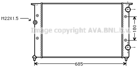 Радиатор охлаждения VOLKSWAGEN Passat AVA VNA2102